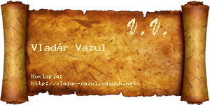 Vladár Vazul névjegykártya